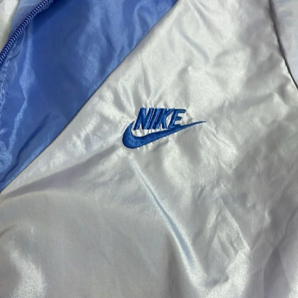 80s Vintage Nike Windbreaker Two Tone Blue Zip up Medium